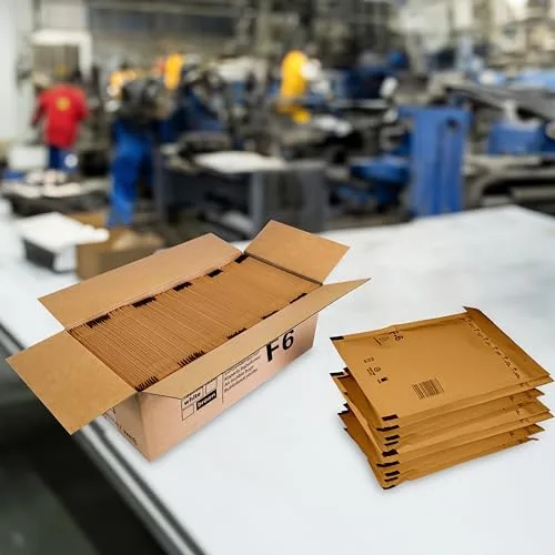 TRIFOO ▫️ 100 envelopes acolchoados com bolhas DIN A4, autoadesivos, tamanho F/6 F6, castanhos (240 mm x 350 mm), envelopes acolchoados 7