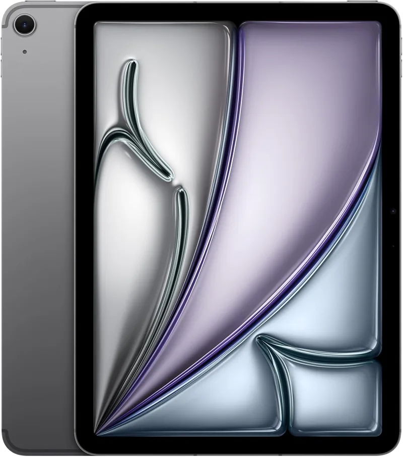 Apple ▫️ iPad Air de 11 polegadas com chip M3 concebido para Intelligence, ecrã Liquid Retina, 512 GB, câmara frontal/traseira de 12 Mpx, Wi-Fi 6E, redes 5G, Touch ID — Cinza Espacial