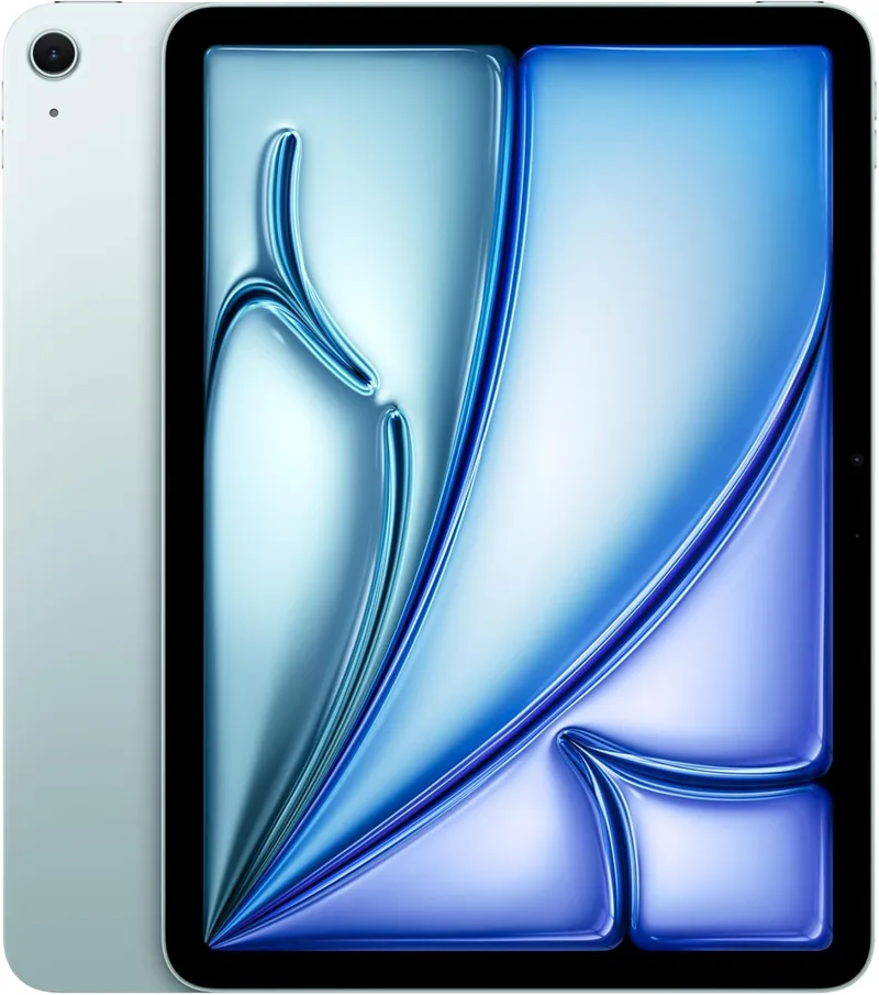 Apple ▫️ iPad Air de 11 polegadas com chip M3 concebido Intelligence, ecrã Liquid Retina, 128 GB, câmara frontal/traseira de 12 MP, Wi-Fi 6E, Touch ID e bateria com autonomia para um dia inteiro - Azul