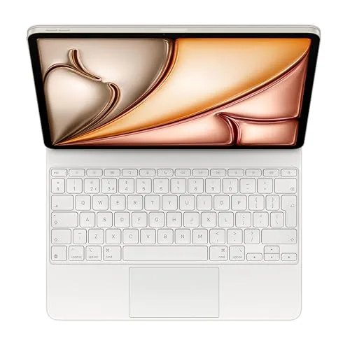 Apple ▫️ Teclado Magic Keyboard para o iPad Air de 13 polegadas (M3) - Inglês britânico - Branco ​​​​​​​ 2