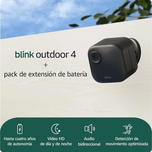Blink ▫️ Outdoor 4 + pacote de extensão da bateria: câmara de segurança inteligente HD sem fios, 4 anos de autonomia, deteção de movimento, compatível com a Alexa (apenas a câmara adicional) | IP65 2