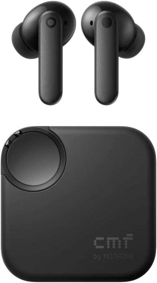 CMF BY NOTHING ▫️ Buds 2: Auscultadores sem fios com ANC híbrido de 48 dB, 55 horas de autonomia, driver PMI de 11 mm, 6 microfones HD e áudio espacial, resistência à água e ao pó IP55 – Cinza escuro