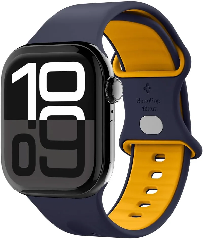 Spigen ▫️ Bracelete de silicone Nano Pop compatível com Apple Watch Series 11/10 42 mm, Series 9/8/7/6/5/4/SE 41 mm, 40 mm, 40 mm