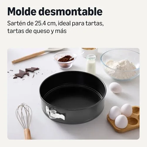 Amazon Basics ▫️ Forma Desmontável Antiaderente, Adequada para a máquina de lavar louça e para o forno, 25,4 cm 2
