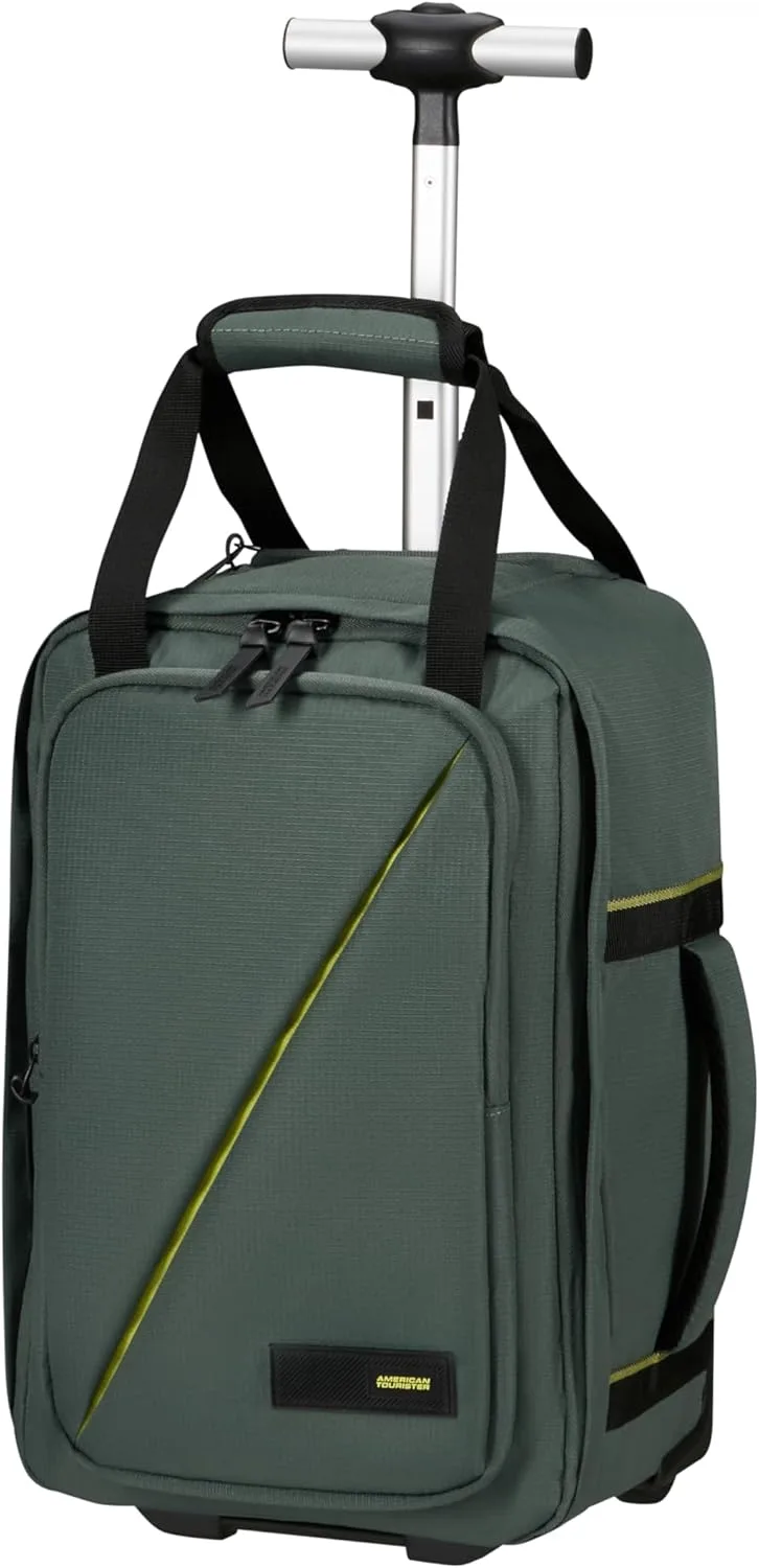 American Tourister ▫️ Take2Cabin - Mala de cabine Ryanair 40 x 25 x 20 cm, 20 L, 1,40 kg, mochila com rodas, bagagem de mão, mochila de avião S Underseater, verde (Dark Forest)