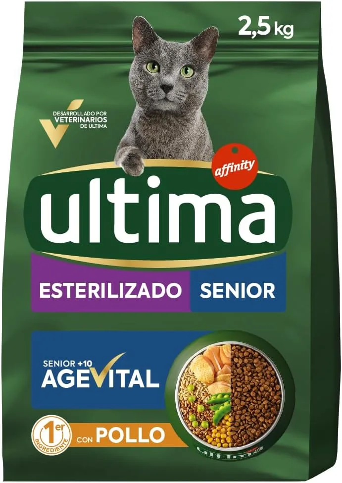 ultima ▫️ Ração para Gatos Seniores Castrados com Frango - 2,5 kg
