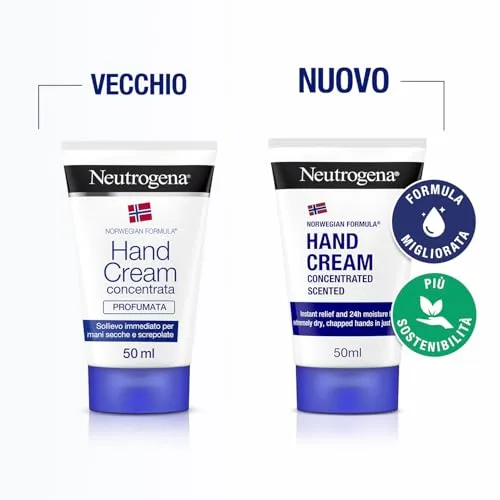 Neutrogena ▫️ Creme para as Mãos Concentrado com Perfume (50 ml), creme reparador para as mãos para peles sensíveis, creme para mãos gretadas e secas com glicerina e vitamina E (Embalagem de 3) 5