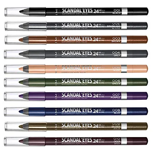 Rimmel London ▫️ Scandaleyes Waterproof Khol Kajal Liners, Tom 3 - 1,3 g, Creme (Embalagem de 2) 4