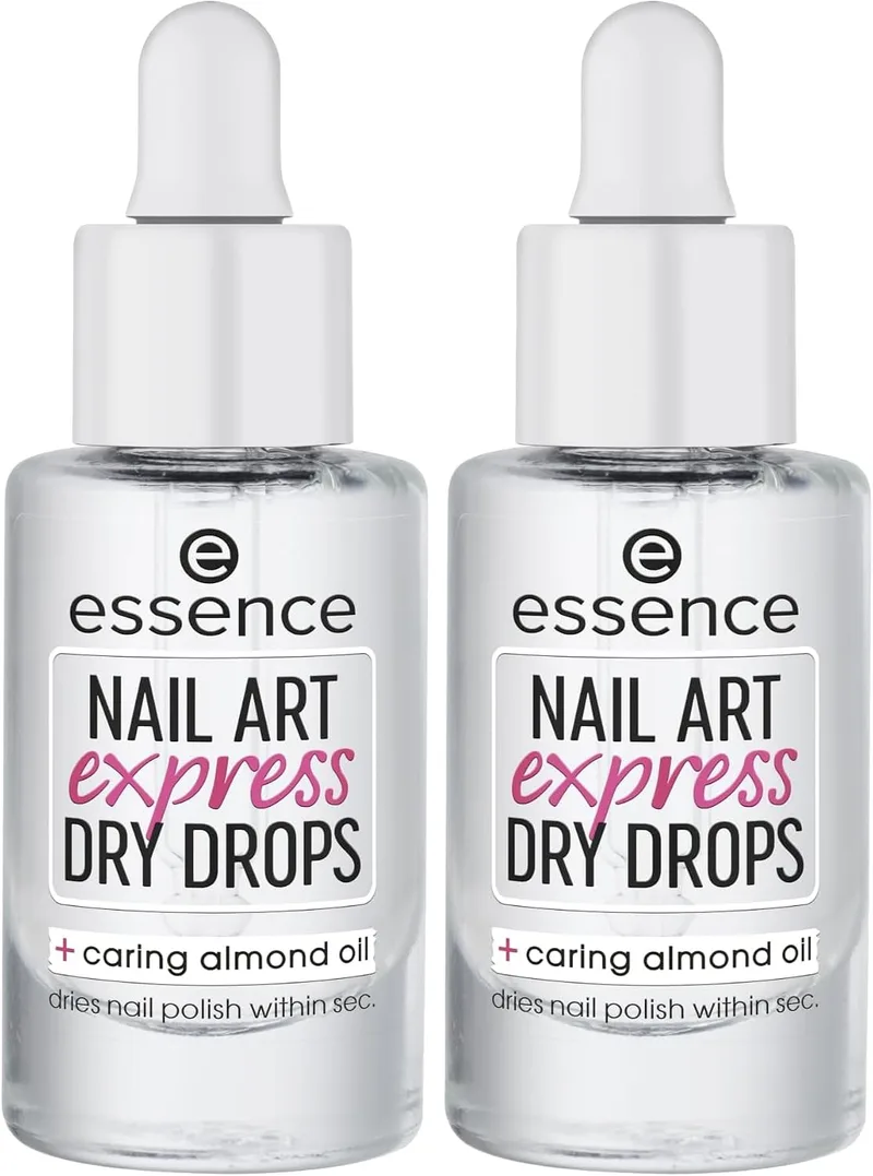 Essence Cosmetics ▫️ ESSENCE Nail Art: gotas de secagem rápida para unhas (Embalagem de 2)