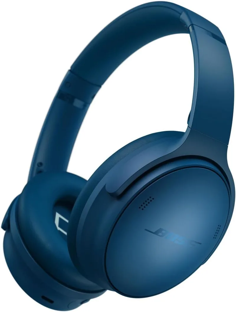 Bose ▫️ Auscultadores QuietComfort, Auscultadores sem fios com cancelamento de ruído, Auscultadores com arnês, Bluetooth, microfone e cabo, com até 24 horas de autonomia, Azul crepúsculo