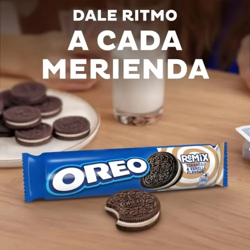 Oreo ▫️ Remix com sabor a baunilha e tiramisu – bolachas recheadas, embalagem de 16 x 157 g 5