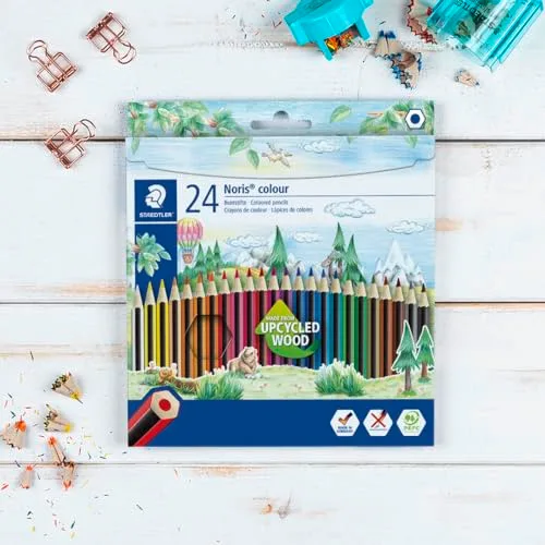 STAEDTLER ▫️ 185 C24 - Lápis de cor, 24 unidades (embalagem de 2), multicoloridos 4