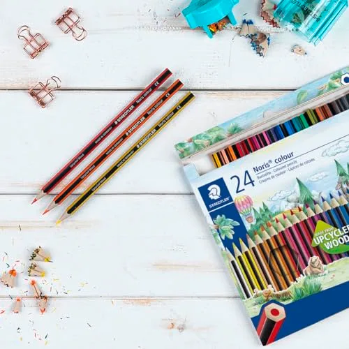 STAEDTLER ▫️ 185 C24 - Lápis de cor, 24 unidades (embalagem de 2), multicoloridos 5