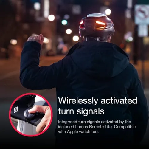 Lumos ▫️ Capacete Ultra Smart | Capacete de bicicleta | Luzes dianteira e traseira (LED) | Luzes intermitentes | Luzes de travão | Ligação Bluetooth | Adultos: Homem, Mulher 3
