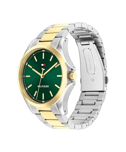 Tommy Hilfiger ▫️ Relógio analógico de quartzo para homem, modelo «Bruce», com bracelete em silicone e aço inoxidável 2