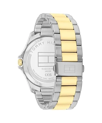 Tommy Hilfiger ▫️ Relógio analógico de quartzo para homem, modelo «Bruce», com bracelete em silicone e aço inoxidável 3