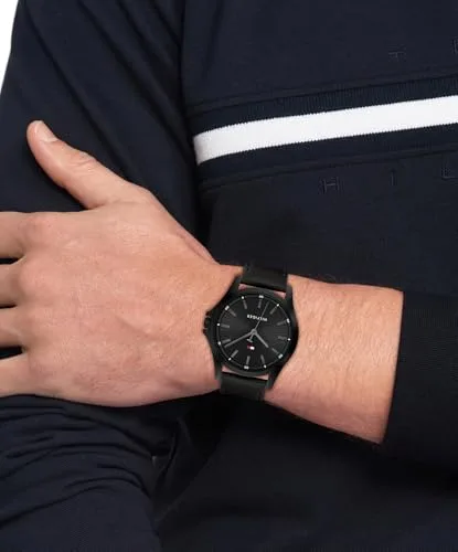 Tommy Hilfiger ▫️ Relógio analógico de quartzo para homem, modelo Bruce, com bracelete em silicone e aço inoxidável 4