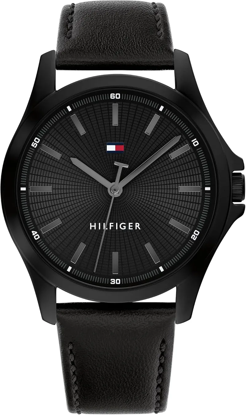 Tommy Hilfiger ▫️ Relógio analógico de quartzo para homem, modelo Bruce, com bracelete em silicone e aço inoxidável