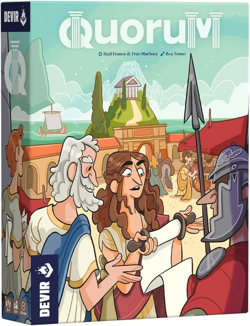 Devir ▫️ Quorum – Jogo de mesa de estratégia sobre o Império Romano | Senadores, províncias e política | 2-4 jogadores | +14 anos | 45 min (BGQUML)