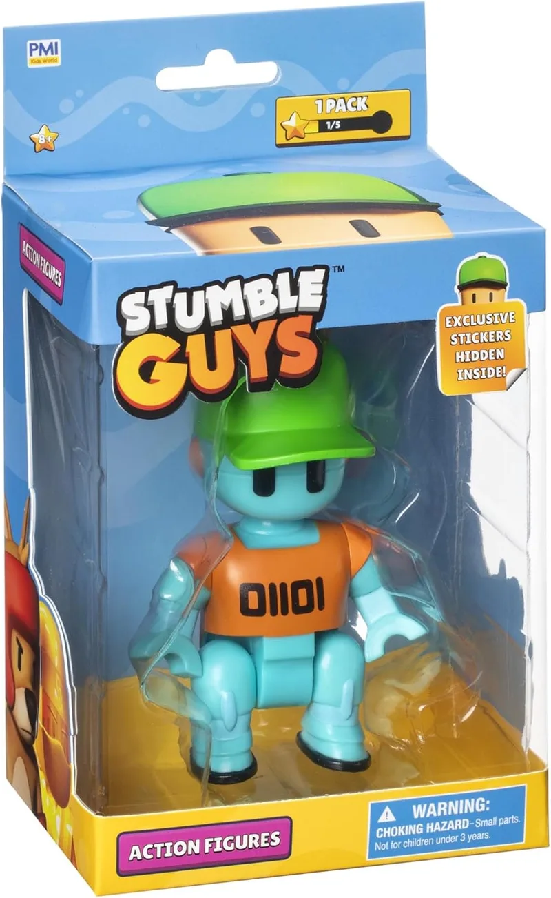 BANDAI ▫️ Figurinha articolata - - Stumble Guys - Robot Guy - 11 cm - com acessórios