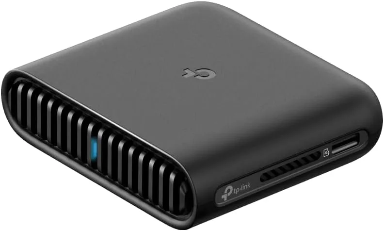 TP-Link ▫️ TL-WR3002X: Router portátil AX3000 Wi-Fi 6 com conetividade de 2,5 Gbps, vários modos (router, ponto de acesso, extensor, cliente, etc.) e alimentação USB-C, ideal para viajar
