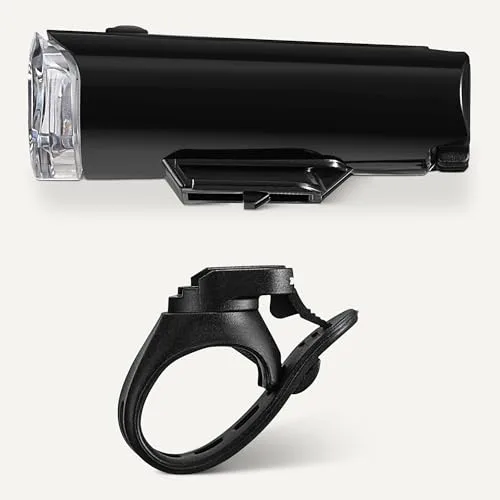 Amazon Basics ▫️ Conjunto de luzes LED para bicicleta com farol de 100 lúmenes e luz traseira de 10 lúmenes - Luzes de bicicleta à prova de água com 3 modos e suportes - Pilhas incluídas - Preto e vermelho 3