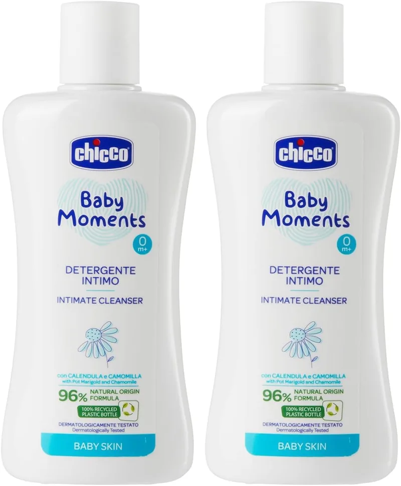 Chicco ▫️ Detergente Íntimo Baby Moments 200 ml (Embalagem de 2)