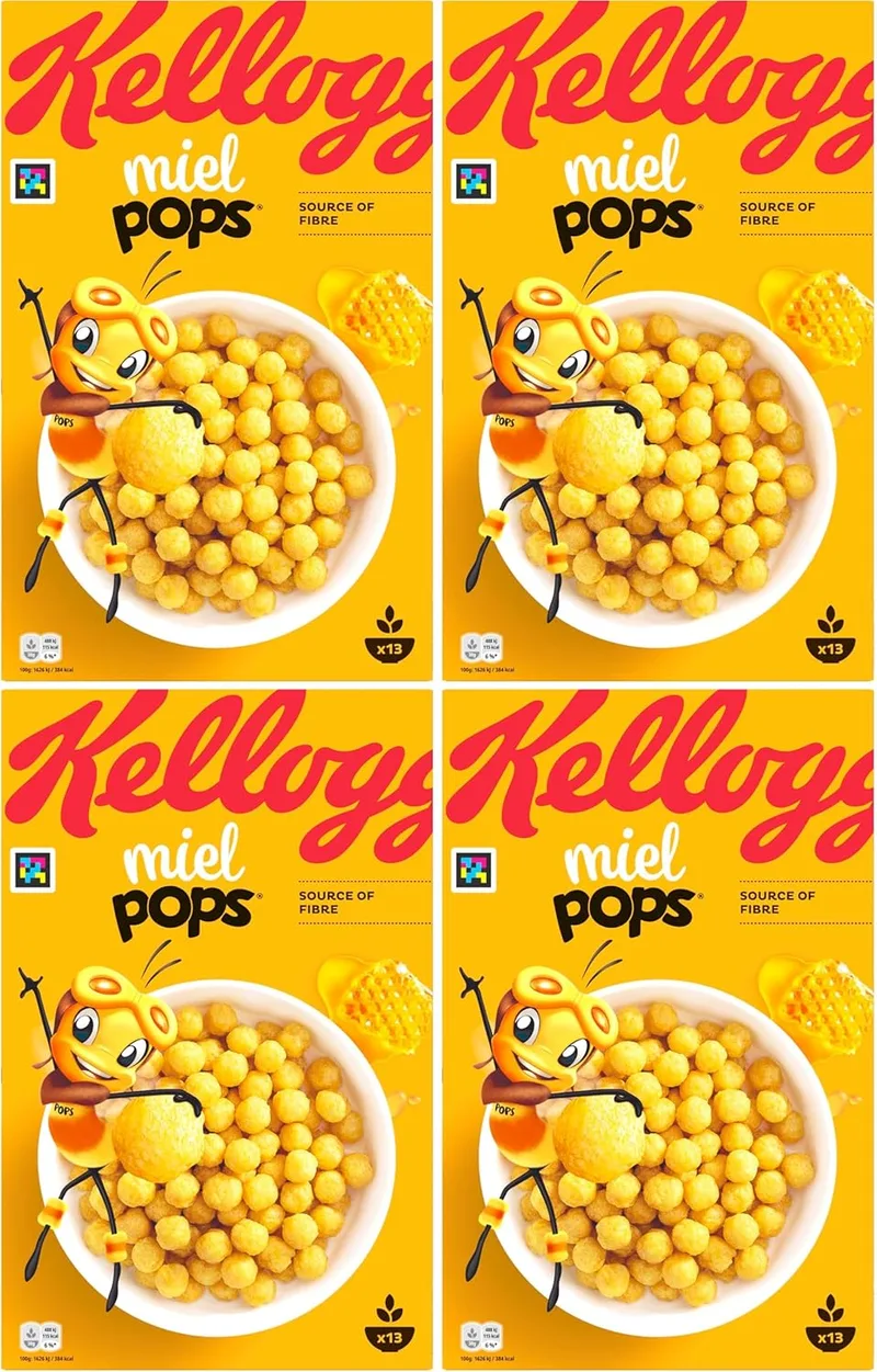 Kellogg's ▫️ Cereais Miel Pops 400 g (Embalagem de 4)