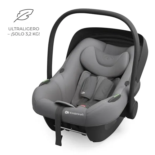 Kinderkraft ▫️ I-LITE Cadeira de criança, com base ENDURA SAFE FX, i-Size, 40-87 cm, giratória, ISOFIX, ERGO PAD, sistema modular, 3,2 kg, arnês de 5 pontos, 0-12 anos, cinzenta 3