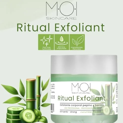MOI MOISES CAMPO ▫️ Esfoliante corporal de pepino e bambu 03 Forte 250 g MOI SKINCARE 2