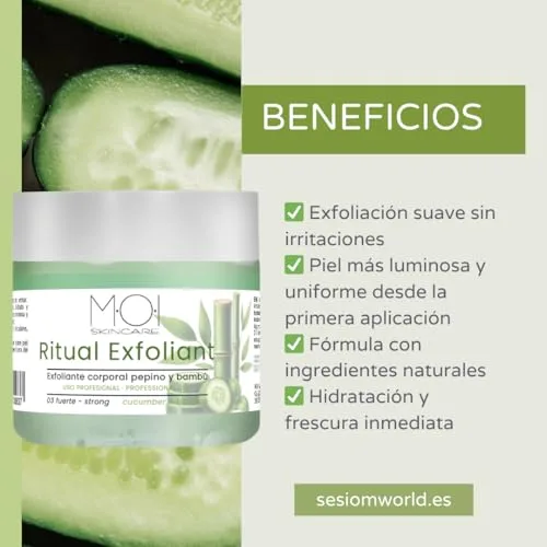 MOI MOISES CAMPO ▫️ Esfoliante corporal de pepino e bambu 03 Forte 250 g MOI SKINCARE 3