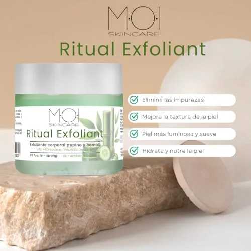 MOI MOISES CAMPO ▫️ Esfoliante corporal de pepino e bambu 03 Forte 250 g MOI SKINCARE 5