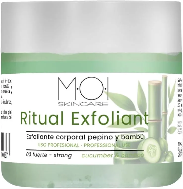 MOI MOISES CAMPO ▫️ Esfoliante corporal de pepino e bambu 03 Forte 250 g MOI SKINCARE