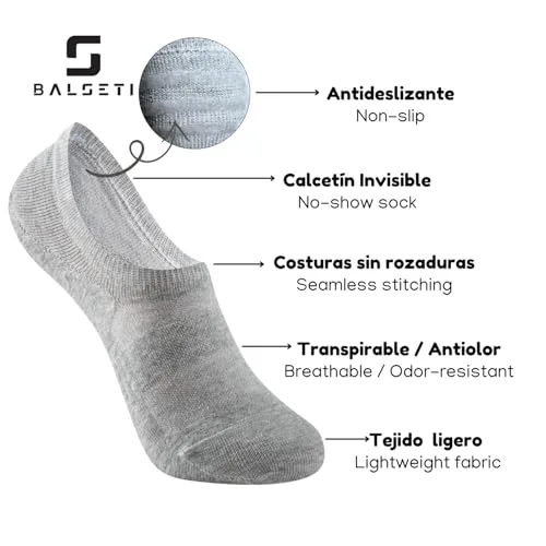 Balseti ▫️ 6 pares de meias invisíveis «Pinkies» de verão para homem e mulher 4