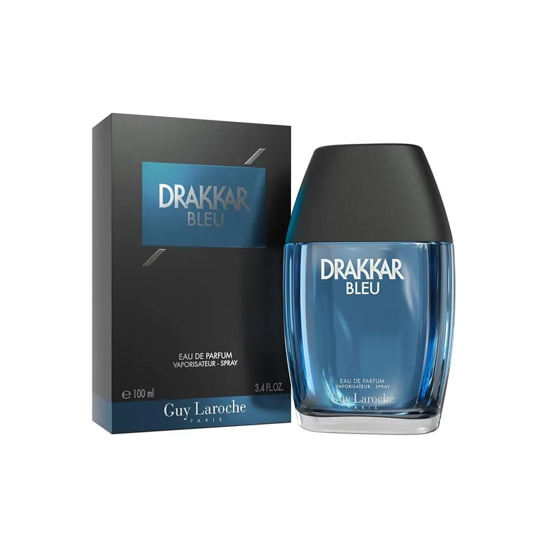 Guy Laroche ▫️ Drakkar Bleu Eau de Parfum, perfume para homem, 100 ml | Fragrância icónica de designer, intensa, aquática e fresca, ideal para homens ativos