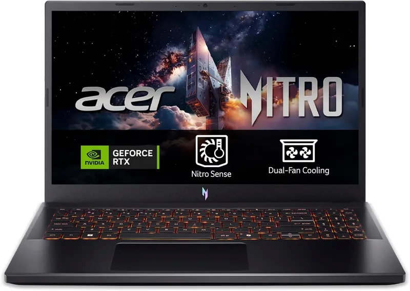 Acer ▫️ Nitro V 15 ANV15-52, Portátil para jogos de 15,6", Full HD IPS (Intel Core i7-13620H, 16 GB de RAM, SSD de 1 TB, NVIDIA GeForce RTX 5060, sem sistema operativo) Preto, teclado QWERTY espanhol