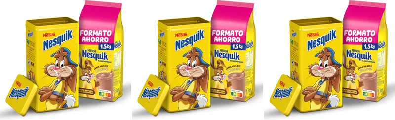Nesquik ▫️ Nestlé Cacau instantâneo solúvel, lata 1,5 kg