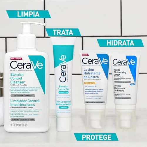 CeraVe ▫️ Blemish Control, Gel de Limpeza para Acne e Pele Oleosa, Reduz a Acne e os Pontos Negros e Melhora os Poros, Tratamento em Gel com Ácido Salicílico, 473 ml 6