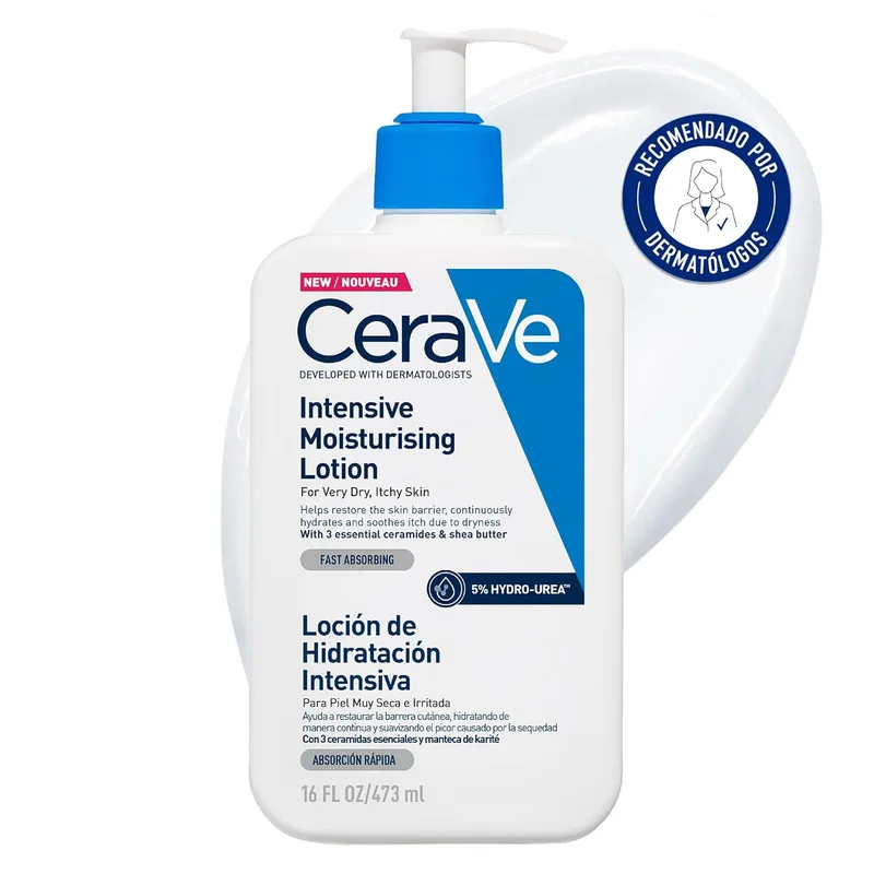 CeraVe Loção Hidratante Intensiva, Para Pele Muito Seca e Irritada, Restaura a Barreira Protetora, Enriquecida com Ceramidas Essenciais e Manteiga de Karité