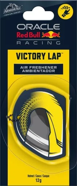 Armor All ▫️ Aromatizador de carro suspenso Podium Series™ – Logótipo Casco, Fragrância Victory Lap™, Eliminador de odores para carro, até 40 dias de frescura, em colaboração com a Oracle Red Bull Racing