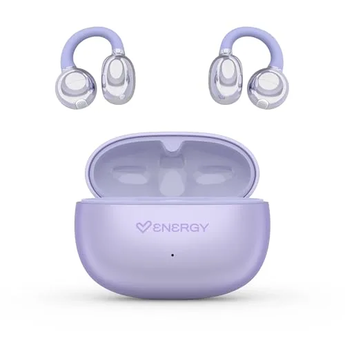 Energy Sistem ▫️ ChicPods — Auscultadores sem fios Bluetooth premium com isolamento acústico, Open Sound, bateria de 23 horas, ENC, auscultadores com cancelamento de ruído nas chamadas, IPX4, resistentes à água, True Wireless, violeta 2