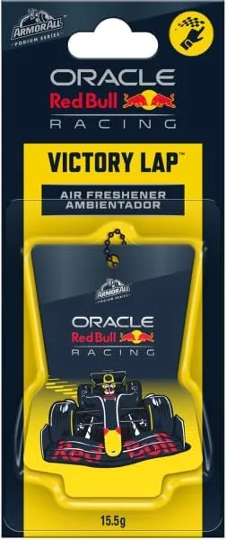 Armor All ▫️ Aromatizador de carro suspenso Podium Series™ – Logótipo, fragrância Victory Lap™, eliminador de odores para carro, até 40 dias de frescura, desenvolvido em colaboração com a Oracle Red Bull Racing
