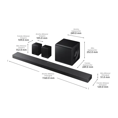 Samsung ▫️ Barra de som HW-QS750F/ZF com Q-Symphony e Dolby Atmos sem fios 6