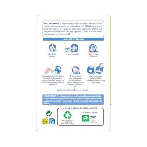 Nativa ▫️ Nestlé 3 Leite em pó para o crescimento de bebés a partir dos 12 meses, embalagem de 1200 g 4