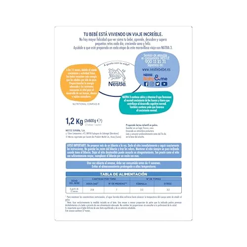 Nativa ▫️ Nestlé 3 Leite em pó para o crescimento de bebés a partir dos 12 meses, embalagem de 1200 g 5