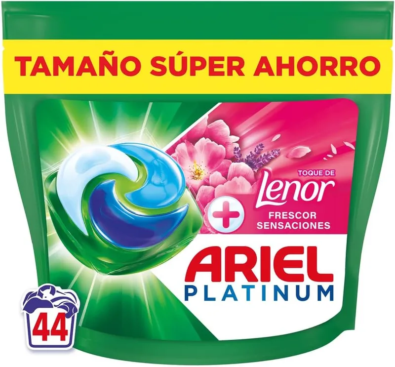 Ariel ▫️ PODs Platinum, Cápsulas Freshness Sensations Detergente líquido, 44 lavagens