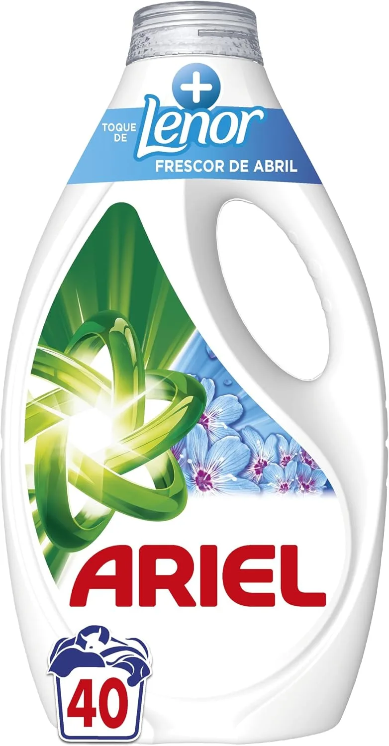 Ariel ▫️ Detergente Líquido para Máquina de Lavar Roupa, 40 Lavagens, Sabão «Frescor de Abril», Limpeza Profunda Mesmo em Ciclos Mais Frios
