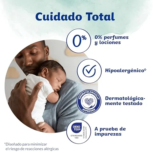 DODOT ▫️ Fraldas para bebés «Cuidado Total», Tamanho 1 (2-5 kg), 105 unidades + 10 toalhitas 6