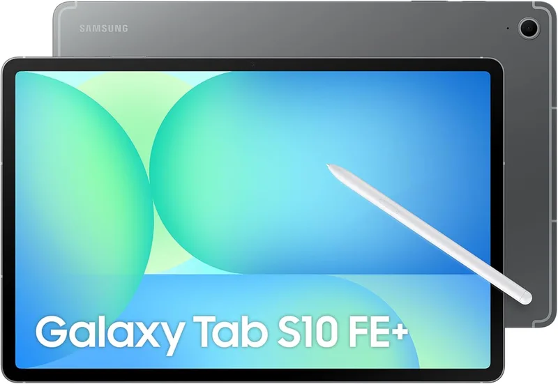 Samsung ▫️ Galaxy Tab S10 FE+ 5G 256GB, Tablet Android + S Pen, Galaxy AI, 8GB RAM, ecrã de 13,1", bateria de longa duração, cinzento, 3 anos + 1 ano de garantia extra do fabricante
