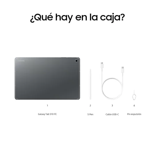Samsung ▫️ Galaxy Tab S10 FE+ 256 GB, Tablet Android + S Pen, Galaxy AI, 8 GB de RAM, Ecrã de 13,1", Bateria de longa duração, Cinzento, Garantia do fabricante de 3 anos + 1 ano extra 6
